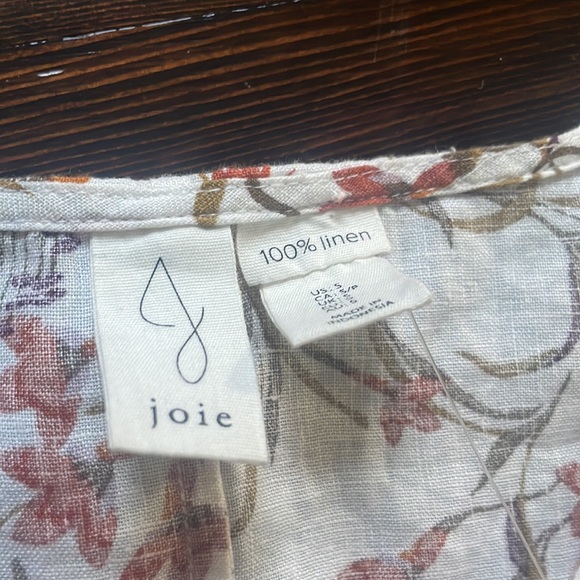 Joie linen floral sack dress ruffle sleeve small - Picture 5 of 7